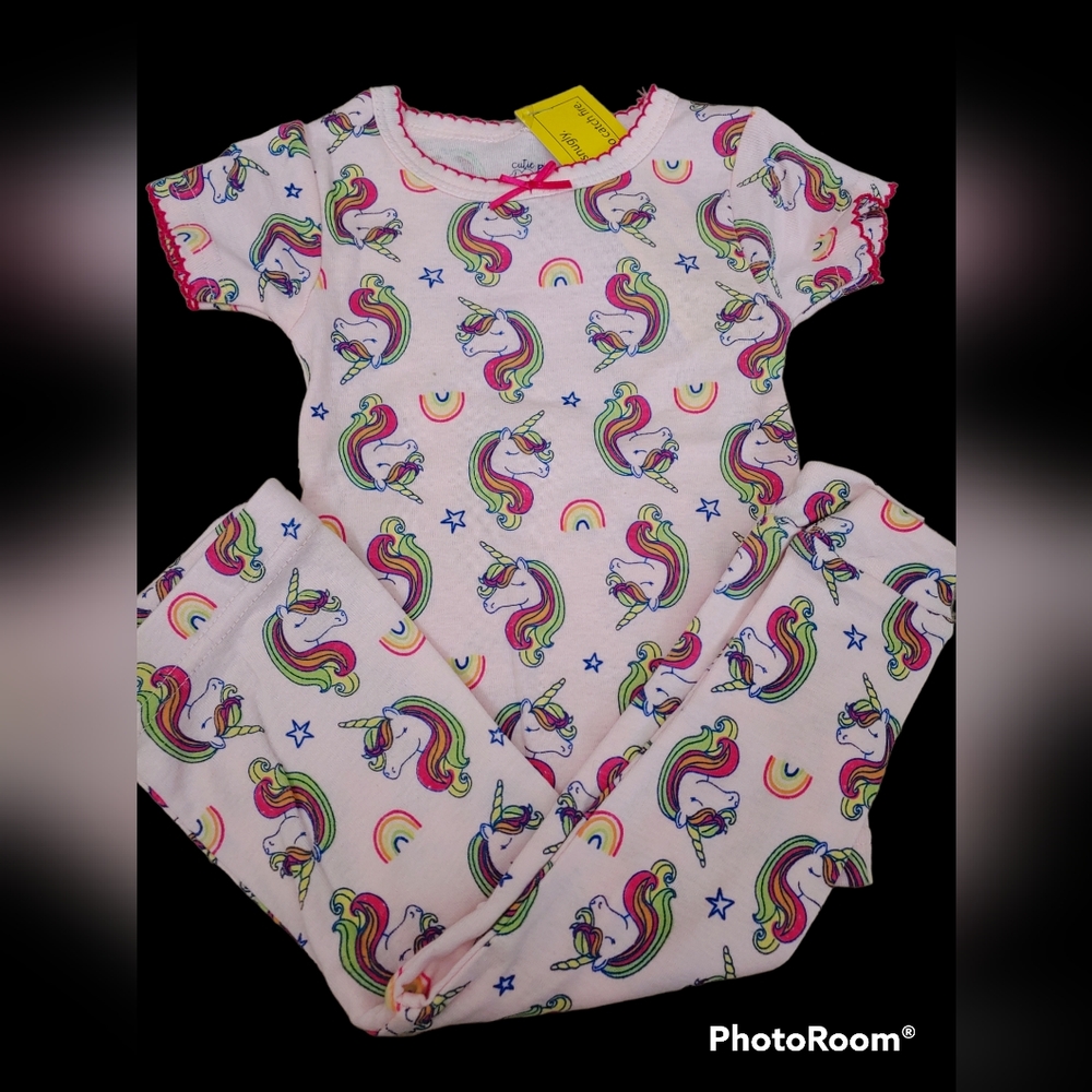 Unicorn Pony 2pc pajama set girls 12 months